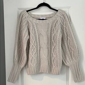 Current Air Cable Knit Sweater in Cream
